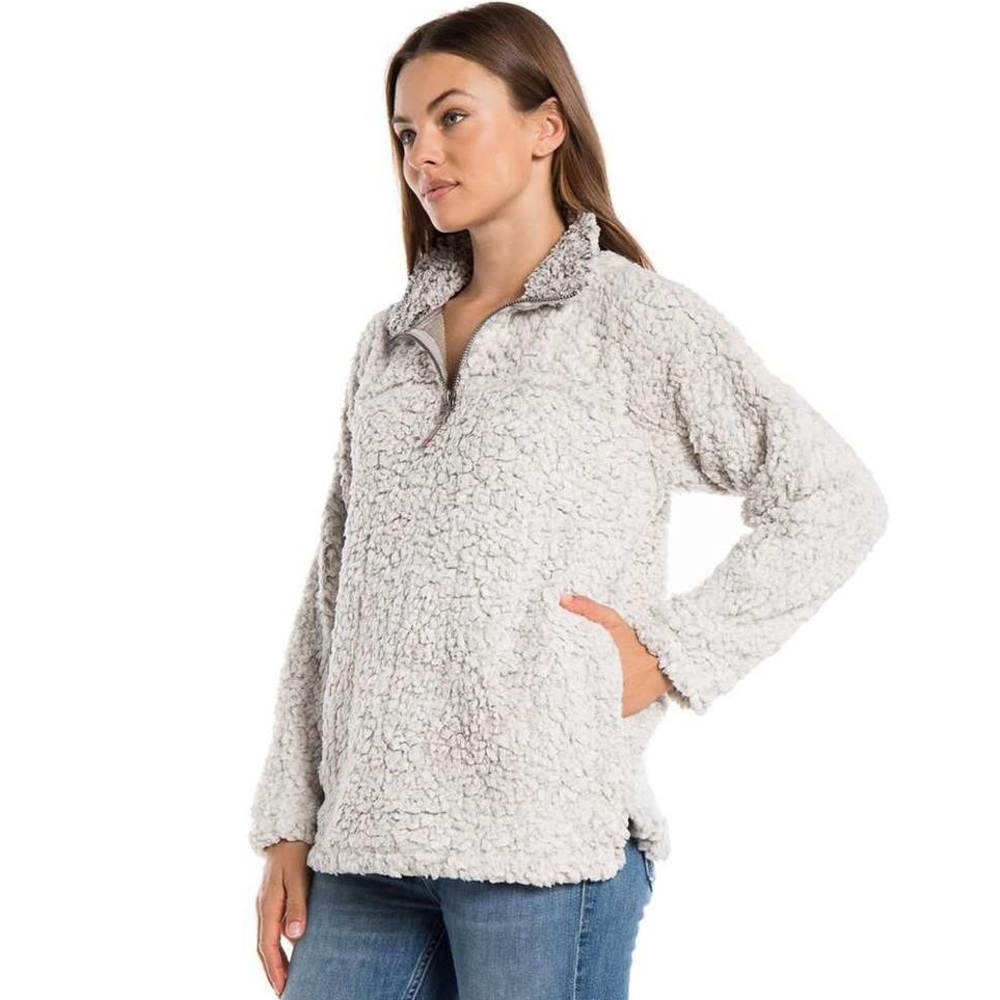 Frosty tipped sherpa pullover by True Grit